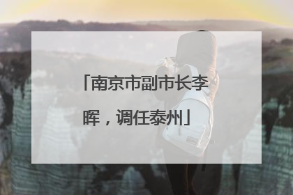南京市副市长李晖，调任泰州