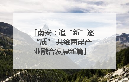 南安：追“新”逐“质” 共绘两岸产业融合发展新篇