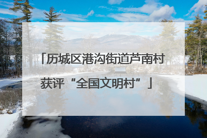 历城区港沟街道芦南村获评“全国文明村”