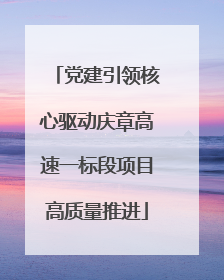 党建引领核心驱动庆章高速一标段项目高质量推进