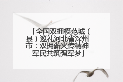 全国双拥模范城（县）巡礼河北省深州市：双拥薪火传精神 军民共筑强军梦