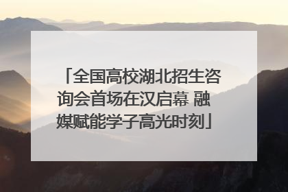 全国高校湖北招生咨询会首场在汉启幕 融媒赋能学子高光时刻