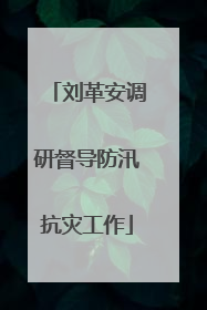 刘革安调研督导防汛抗灾工作