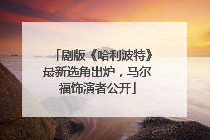 剧版《哈利波特》最新选角出炉，马尔福饰演者公开