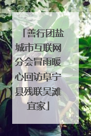 善行团盐城市互联网分会冒雨暖心回访阜宁县残联吴滩宜家
