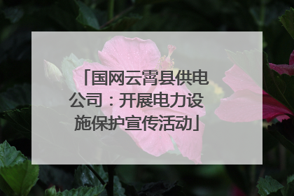 国网云霄县供电公司：开展电力设施保护宣传活动