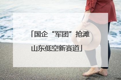 国企“军团”抢滩山东低空新赛道