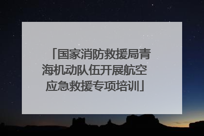 国家消防救援局青海机动队伍开展航空应急救援专项培训