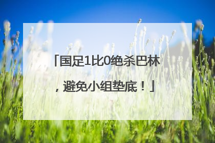 国足1比0绝杀巴林，避免小组垫底！
