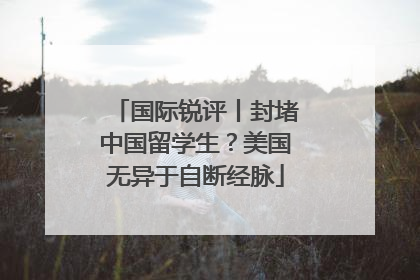 国际锐评丨封堵中国留学生？美国无异于自断经脉
