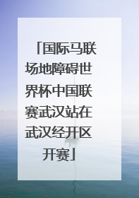 国际马联场地障碍世界杯中国联赛武汉站在武汉经开区开赛