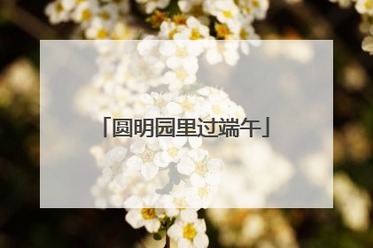 圆明园里过端午