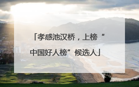 孝感池汉桥，上榜“中国好人榜”候选人