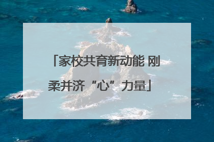 家校共育新动能 刚柔并济“心”力量