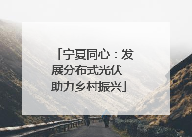 宁夏同心：发展分布式光伏 助力乡村振兴