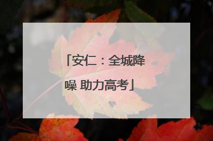 安仁：全城降噪 助力高考