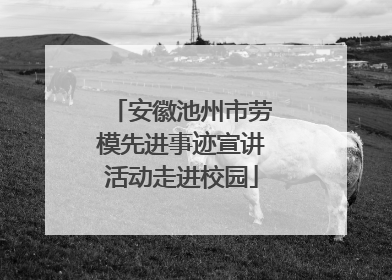 安徽池州市劳模先进事迹宣讲活动走进校园
