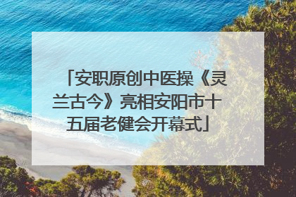 安职原创中医操《灵兰古今》亮相安阳市十五届老健会开幕式