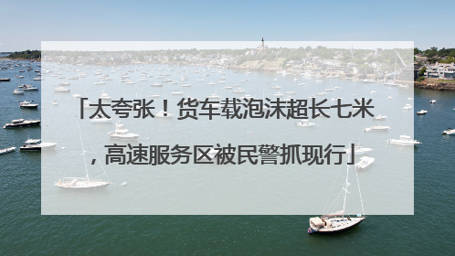 太夸张！货车载泡沫超长七米，高速服务区被民警抓现行