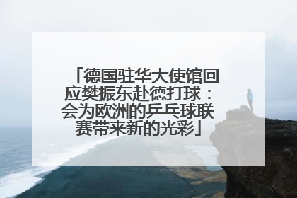 德国驻华大使馆回应樊振东赴德打球：会为欧洲的乒乓球联赛带来新的光彩