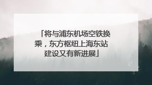 将与浦东机场空铁换乘，东方枢纽上海东站建设又有新进展