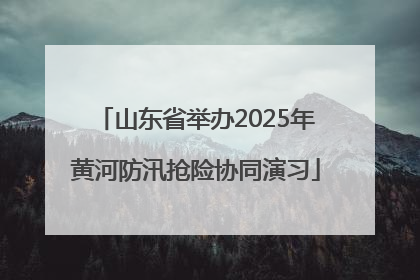 山东省举办2025年黄河防汛抢险协同演习
