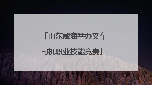 山东威海举办叉车司机职业技能竞赛