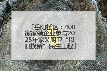 岳阳楼区：400家家装企业参与2025年家装厨卫“以旧换新”民生工程