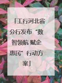 工行河北省分行发布“数智领航 赋企惠民”行动方案