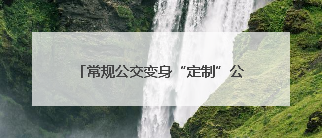 常规公交变身“定制”公交，为何老百姓不买账？