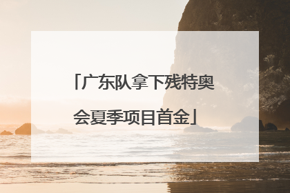 广东队拿下残特奥会夏季项目首金