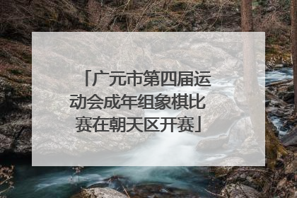 广元市第四届运动会成年组象棋比赛在朝天区开赛