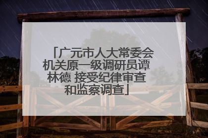 广元市人大常委会机关原一级调研员谭林德 接受纪律审查和监察调查