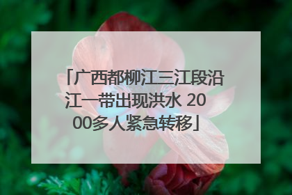 广西都柳江三江段沿江一带出现洪水 2000多人紧急转移