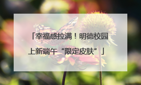 幸福感拉满！明德校园上新端午“限定皮肤”