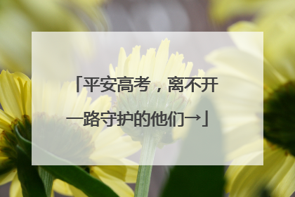 平安高考，离不开一路守护的他们→
