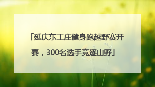 延庆东王庄健身跑越野赛开赛，300名选手竞逐山野