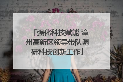 强化科技赋能 漳州高新区领导带队调研科技创新工作