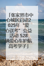 张家界市中心城区启动2025年“爱心送考”公益活动 528辆爱心车护航高考学子