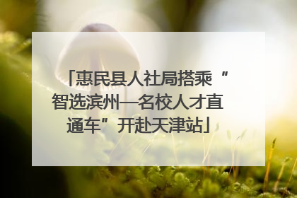 惠民县人社局搭乘“智选滨州—名校人才直通车”开赴天津站