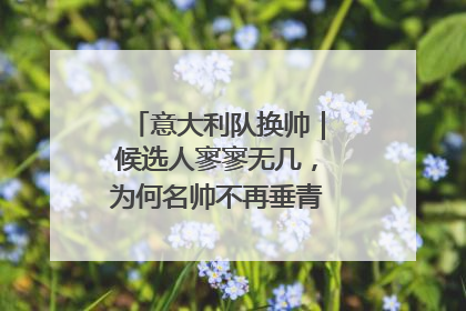 意大利队换帅｜候选人寥寥无几，为何名帅不再垂青“蓝衣军团”？