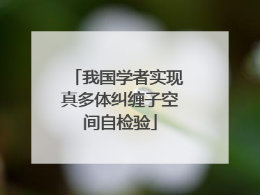 我国学者实现真多体纠缠子空间自检验