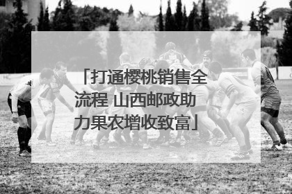 打通樱桃销售全流程 山西邮政助力果农增收致富