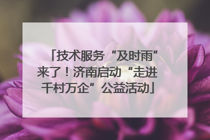 技术服务“及时雨”来了！济南启动“走进千村万企”公益活动