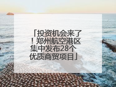 投资机会来了！郑州航空港区集中发布28个优质商贸项目