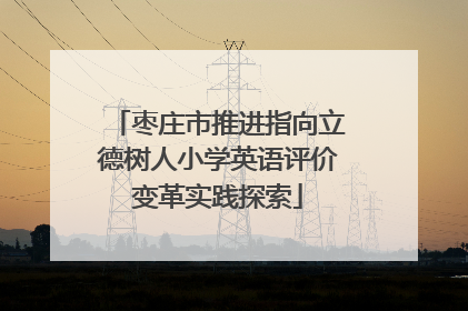 枣庄市推进指向立德树人小学英语评价变革实践探索