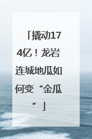 撬动174亿！龙岩连城地瓜如何变“金瓜”