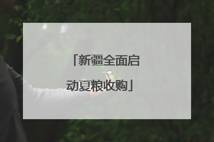 新疆全面启动夏粮收购