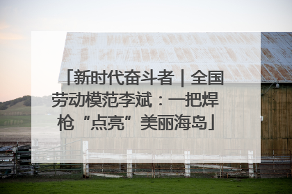 新时代奋斗者｜全国劳动模范李斌：一把焊枪“点亮”美丽海岛