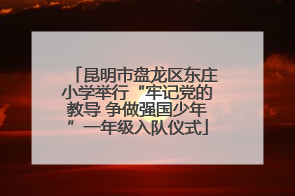 昆明市盘龙区东庄小学举行“牢记党的教导 争做强国少年”一年级入队仪式